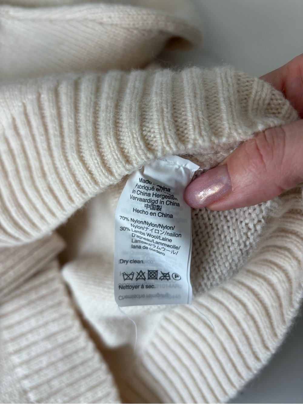 J. Crew Cream Crewneck Sweater with Rhinestone Buttons Sz S Wool blend - Picture 6 of 9